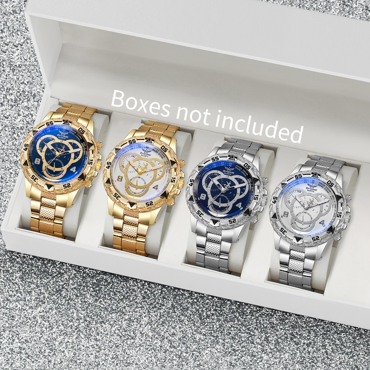 Luxury Watch Under 20000 - 4 pçs Fashion Blue Light Large