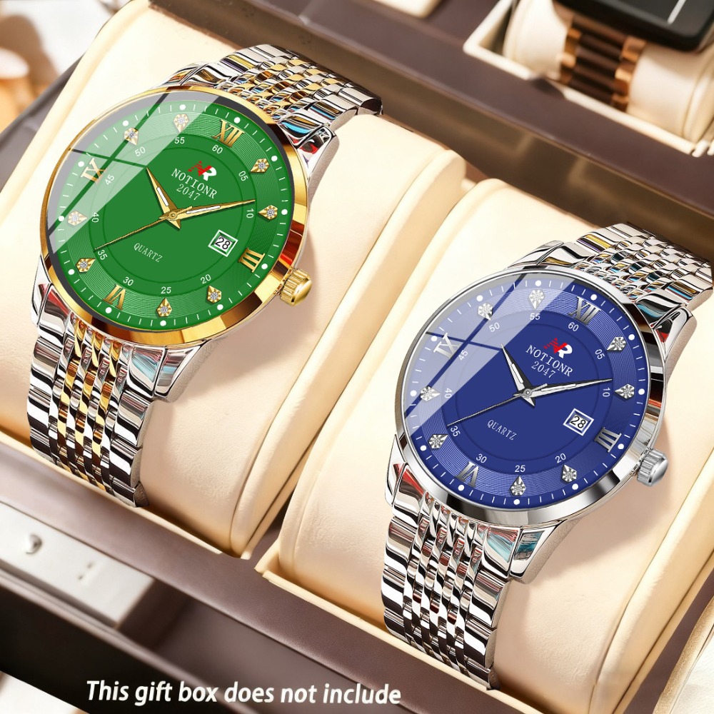Luxury Watch And Bracelet - 2pcs Classic Men's Quartz Watch with