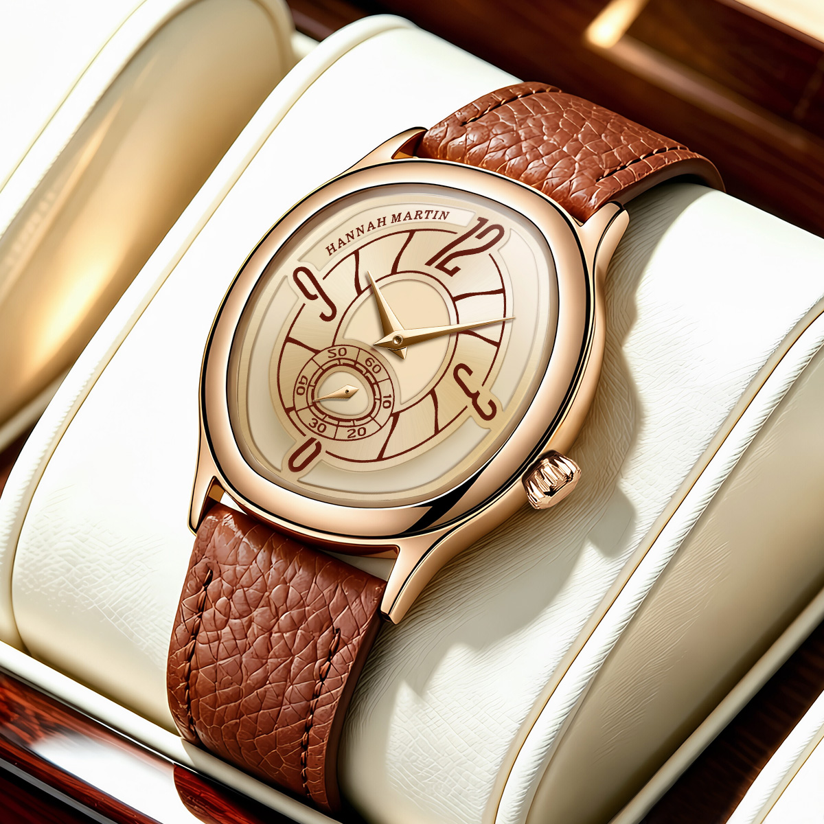 Luxury Watch Usa - HANNAH MARTIN Watch Fashion Leather 40mm