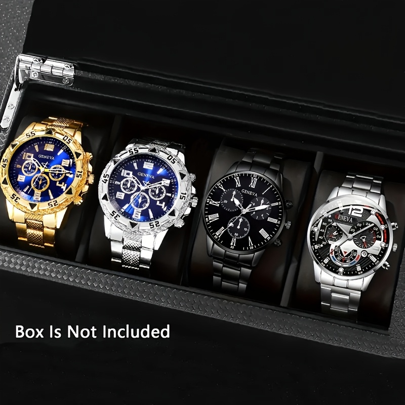 Luxury Watch Under 20000 - Men's Geneva Watch Set 4 Styles