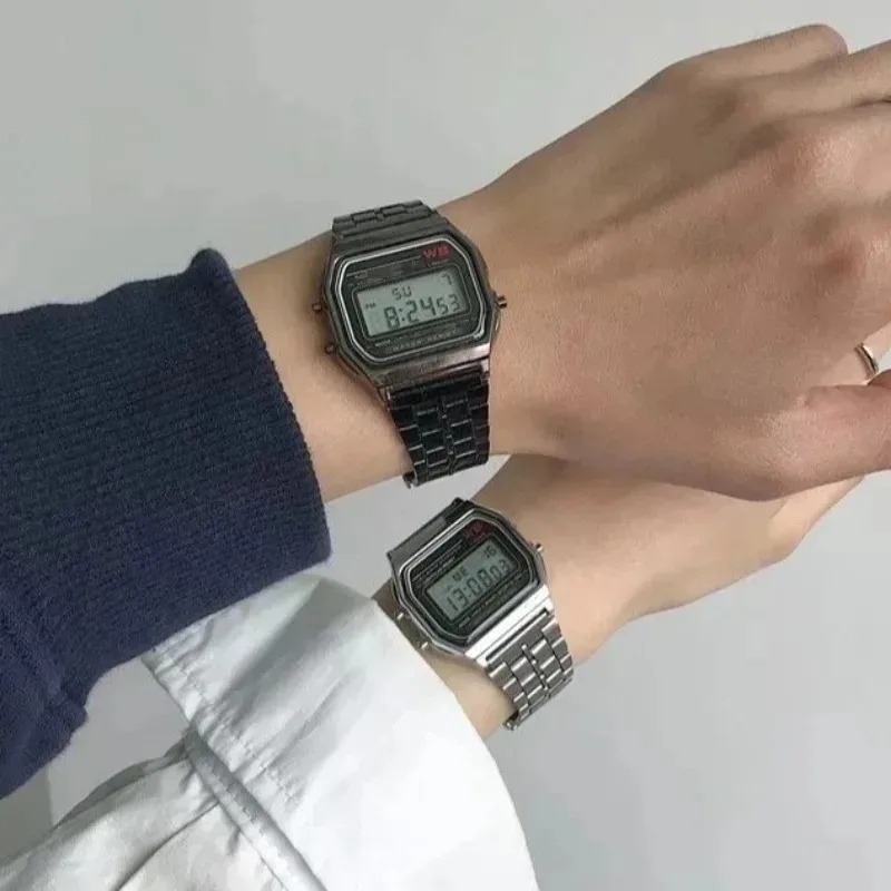 Luxury Watch Life - Luxury F91W Steel Band Watches LED