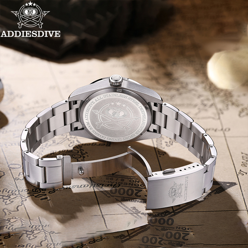 Gmt Dual Timezone Watch - ADDIESDIVE Stainless Steel GMT Men's Watches