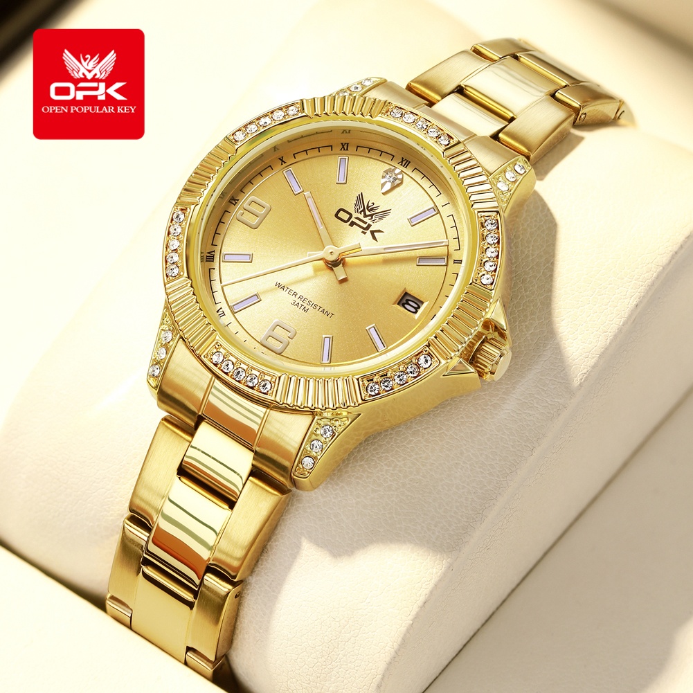Luxury Watch All Brands - OPK 8184 Luxury All Gold Watch