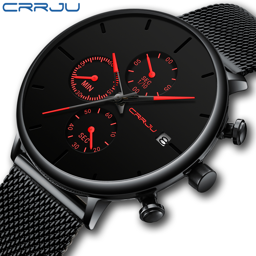 Dress Watch Ultra Thin - CRRJU Mens Watches Luxury Sport Wrist