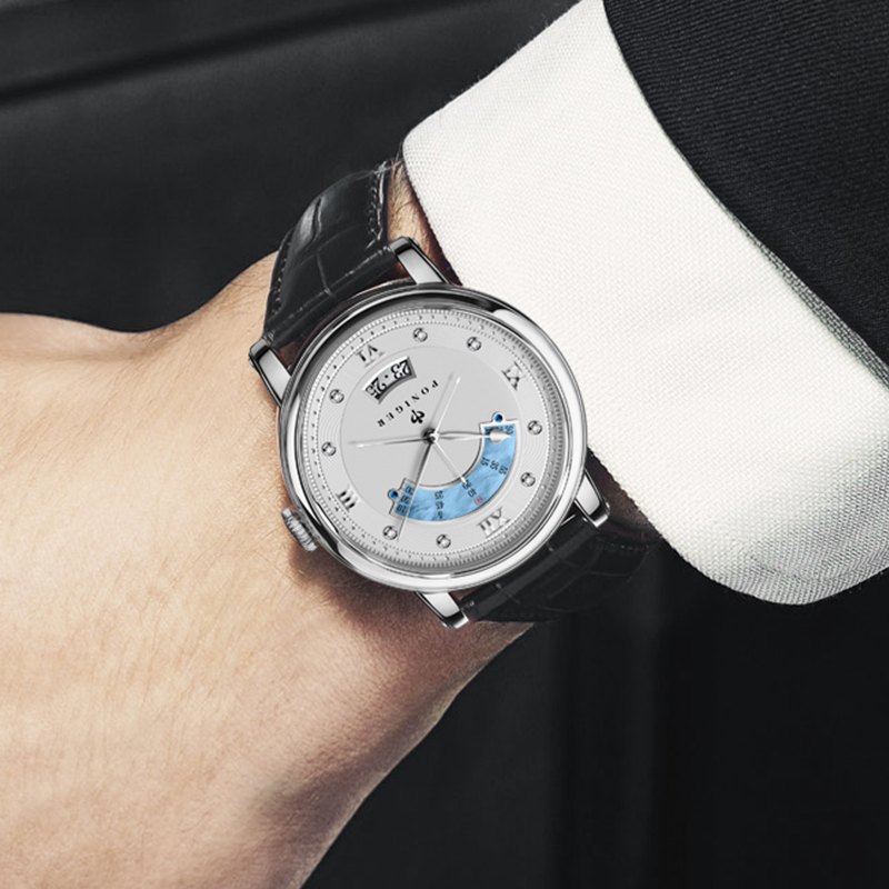 PONIGER 42mm Men Luxury Wrist  - Dress Watch Ultra Thin review and price