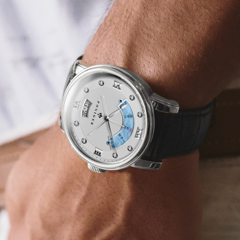 PONIGER 42mm Men Luxury Wrist  - Dress Watch Ultra Thin review and price