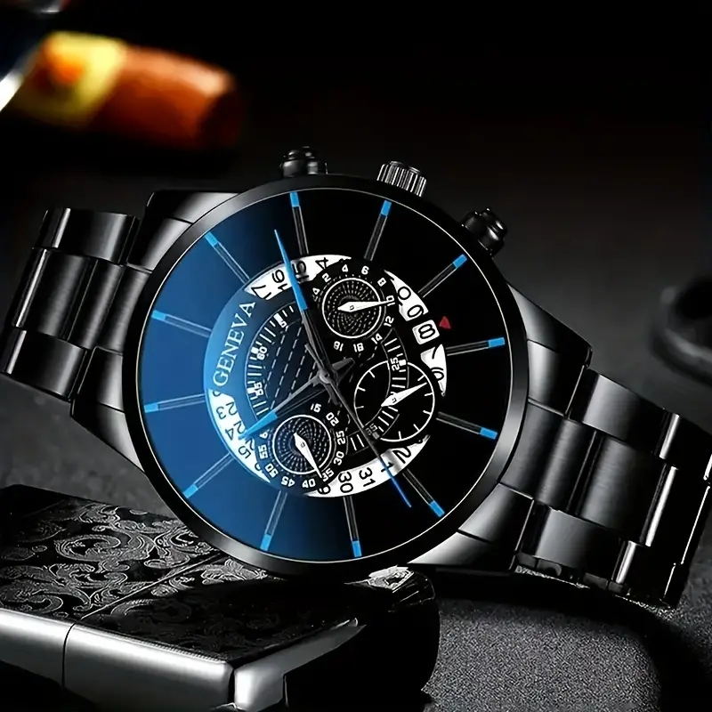 4pcs trendy and handsome men's - Luxury Watch Under 20000 review and price