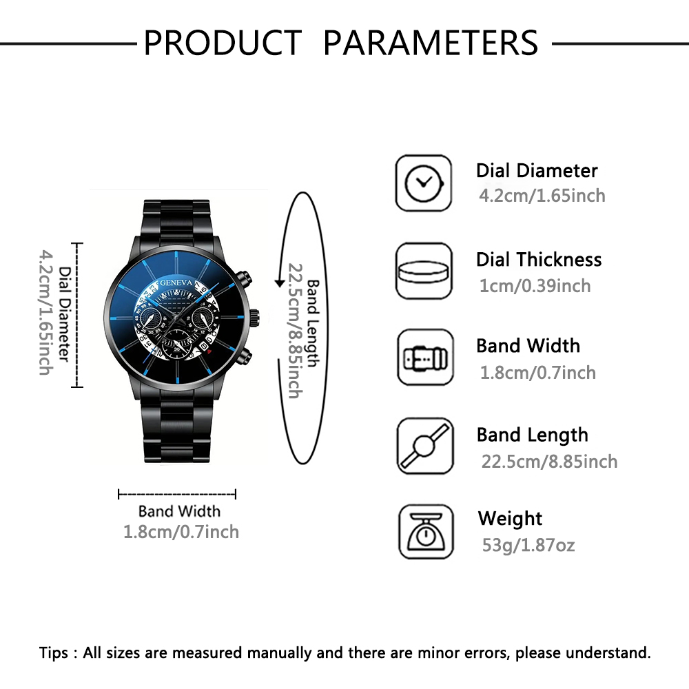 4pcs trendy and handsome men's - Luxury Watch Under 20000 review and price