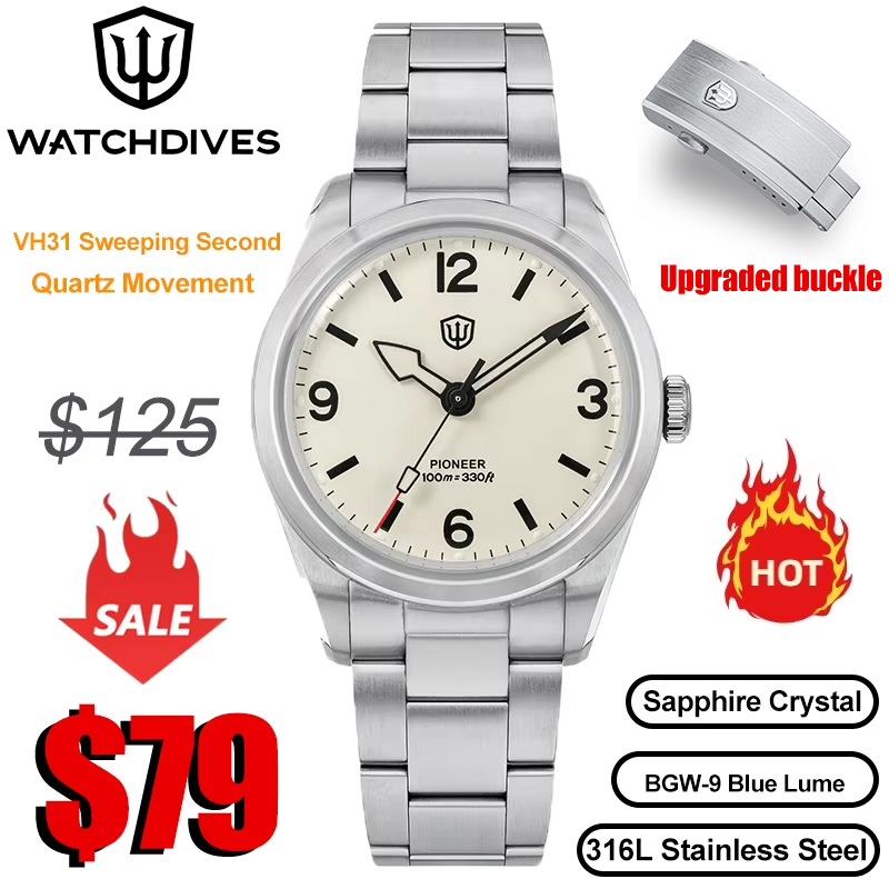 Watchdives WD1960S V2 Watch VH - Guilloché Dial Watch review and price