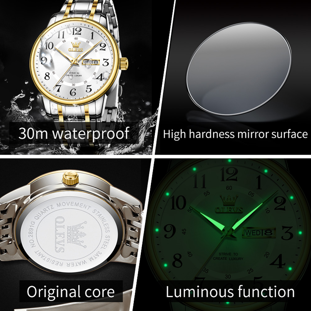 OLEVS Casual fashion men's wat - Luxury Watch Brands review and price