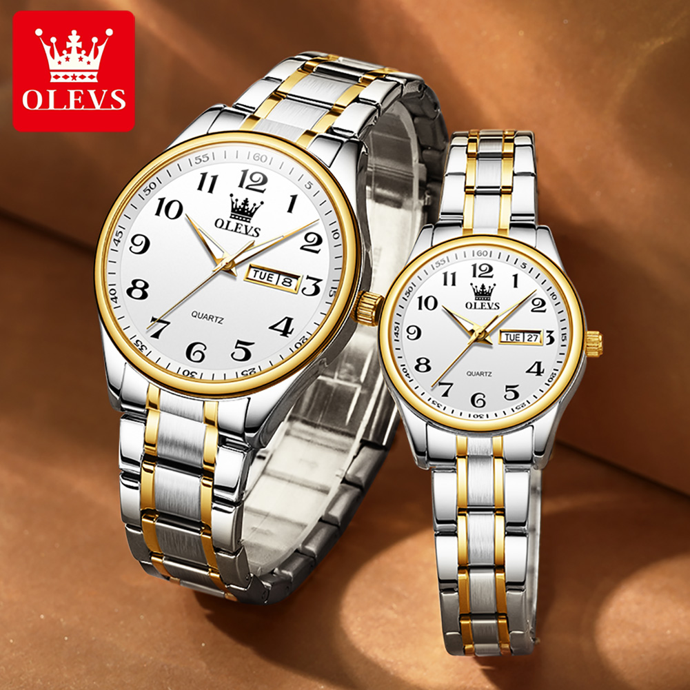 OLEVS New Fashion Couple Watch - Best Luxury Quartz Watch review and price