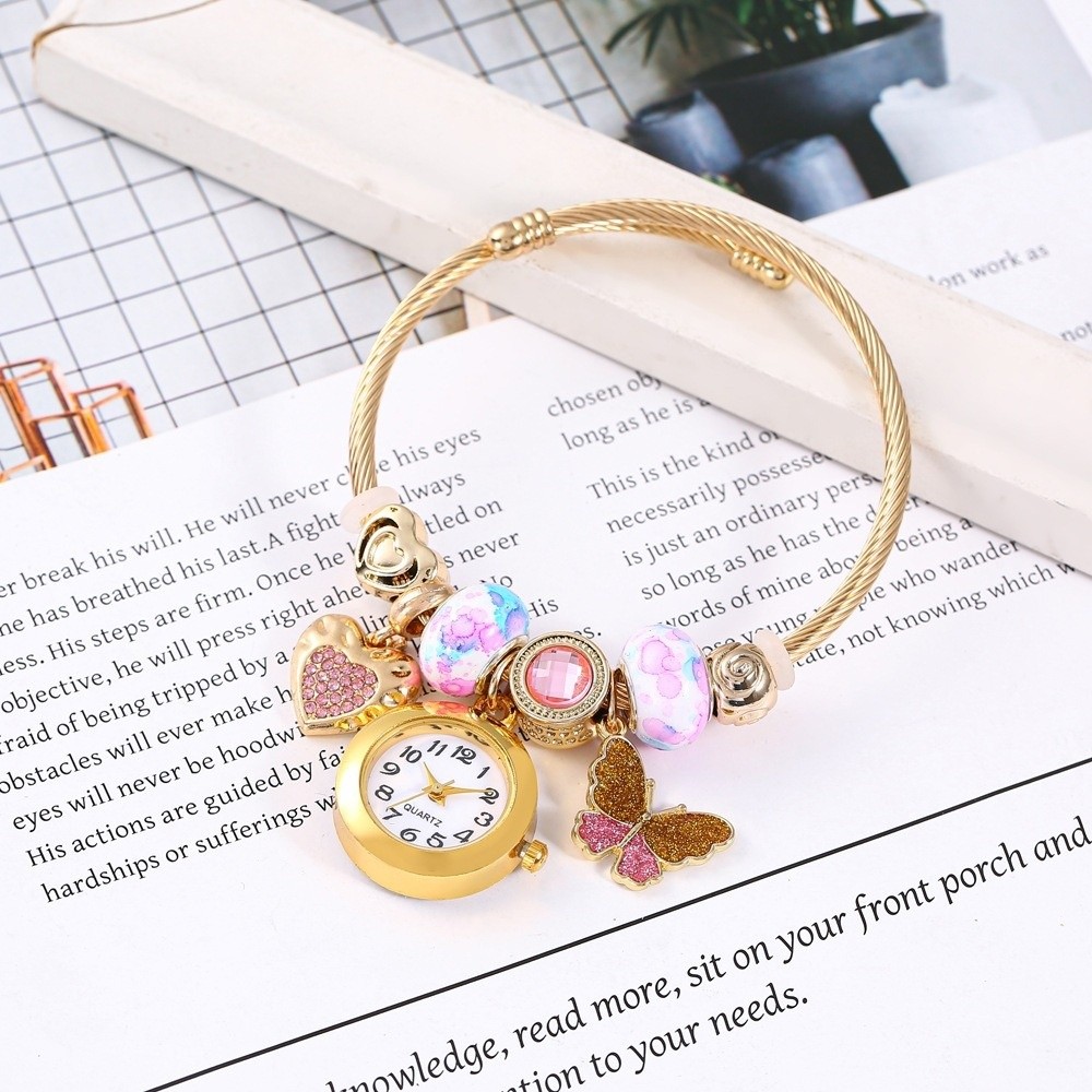 Trendy Adjustable Women's Brac - Luxury Watch With Leather Strap review and price