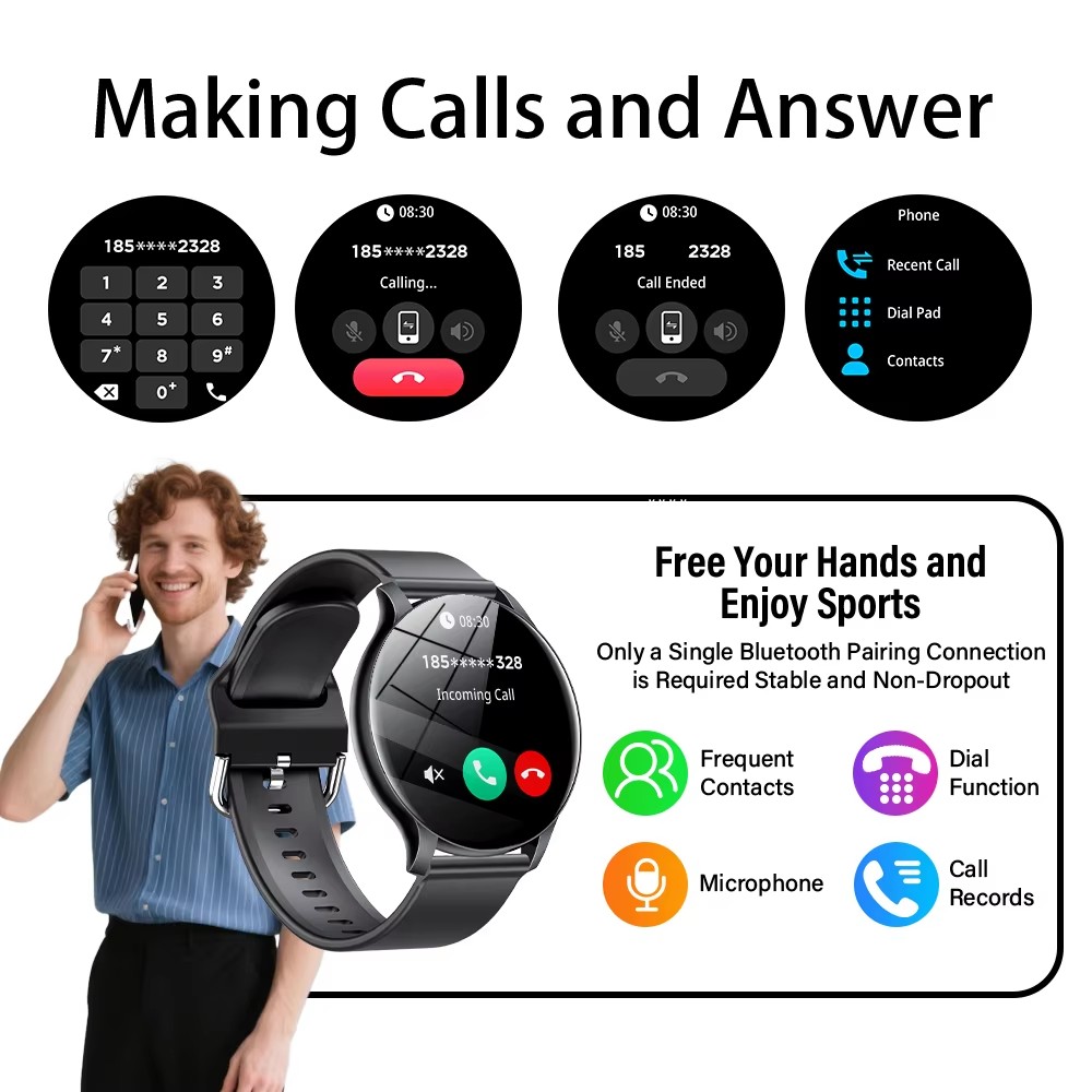 2025 New Smart Watch Heart Rat - Gmt Dual Timezone Watch review and price