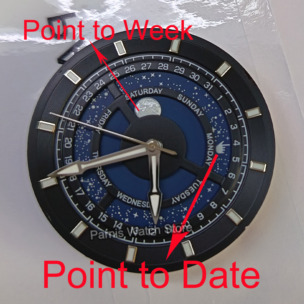 42mm Parnis Blue Romantic Star - Guilloché Dial Watch review and price