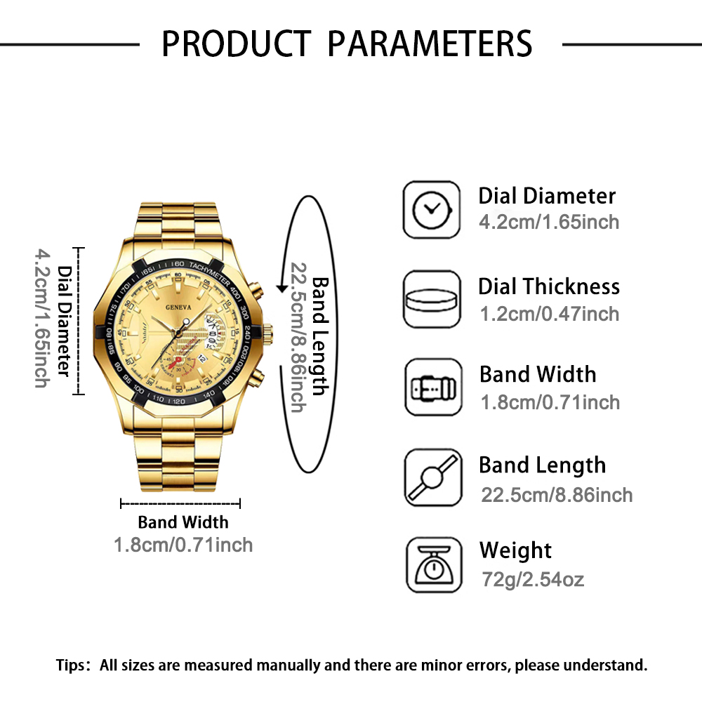 4-piece men's trendy quartz wa - Luxury Watch Under 20000 review and price