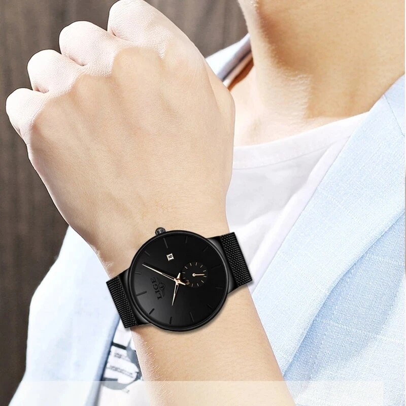 LIGE Fashion Mens Watches Top  - Dress Watch Ultra Thin review and price