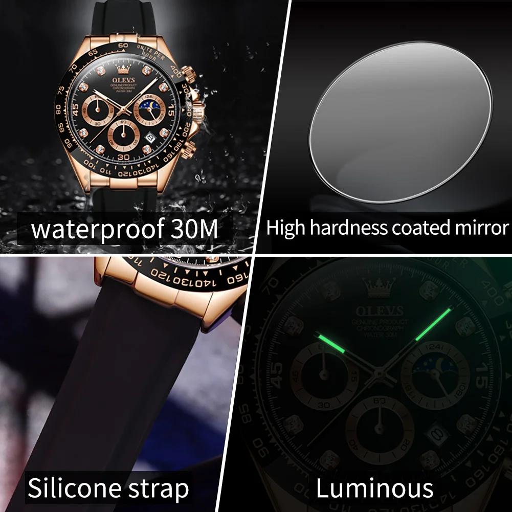 OLEVS 2875 Men's Watches Chron - Best Luxury Quartz Watch review and price